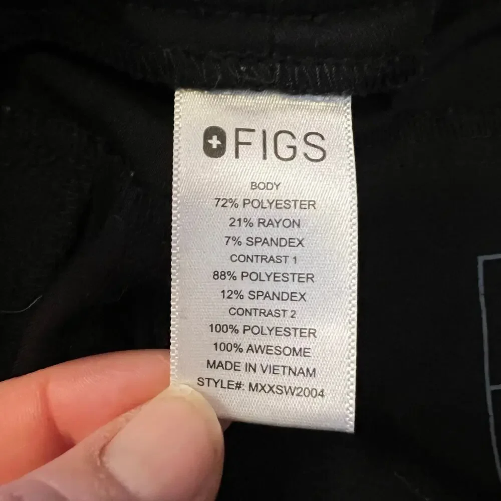 Figs Pants Mens Medium Tansen Jogger Scrub Black MXXSW2004 **